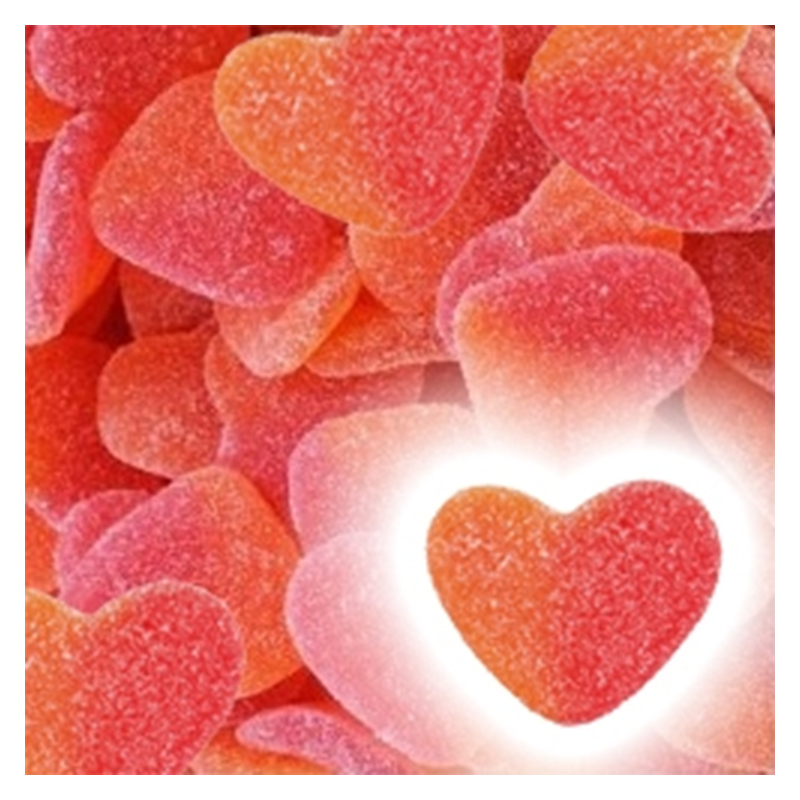 Cœurs de pêche - sucré (100g)