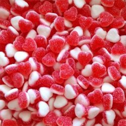 Petits cœurs fraise - sucré (100g)