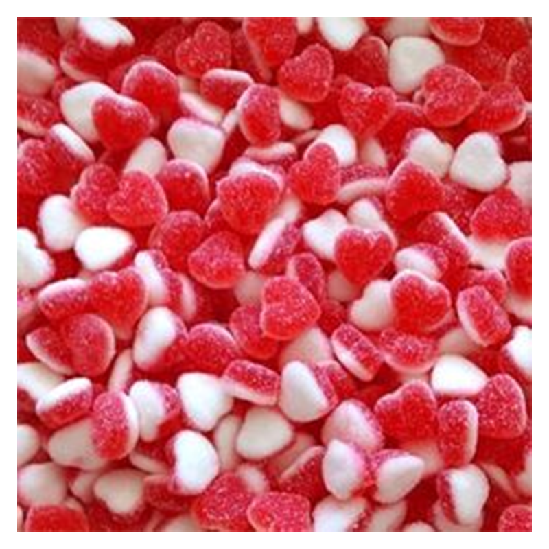 Petits cœurs fraise - sucré (100g)