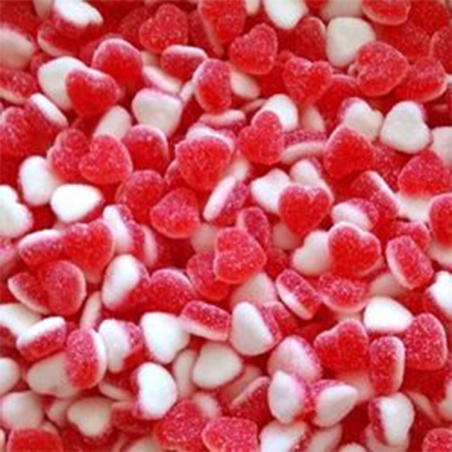 Petits cœurs fraise - sucré (100g)